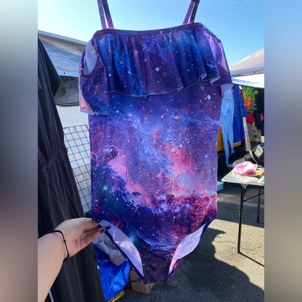Girls Galaxy One Piece Swimsuit - Girls 13/14